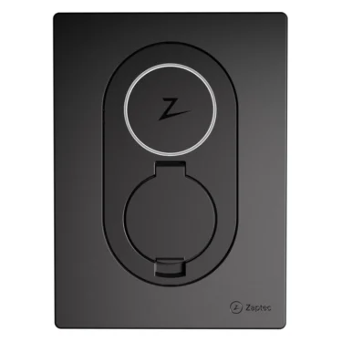 Zaptec Go Frontdeksel Asfalt Sort – Stilrent design