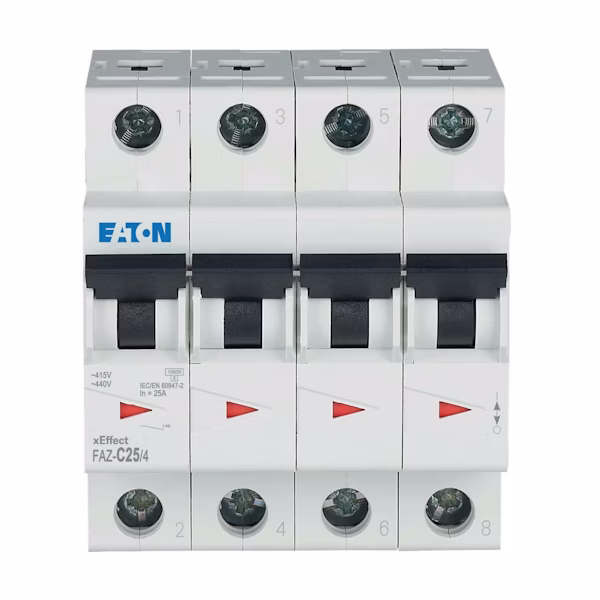 Eaton automatsikring 25A 4-pol C-kar FAZC254
