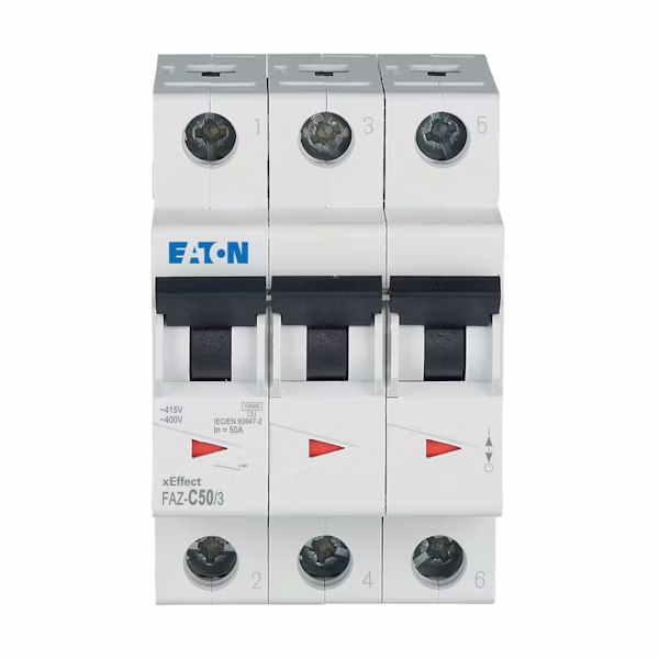 Eaton automatsikring 50A 3-pol C-kar FAZ-C50/3