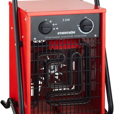 Malmbergs varmluftsvifte 5kW 230V – byggvifte med stativ