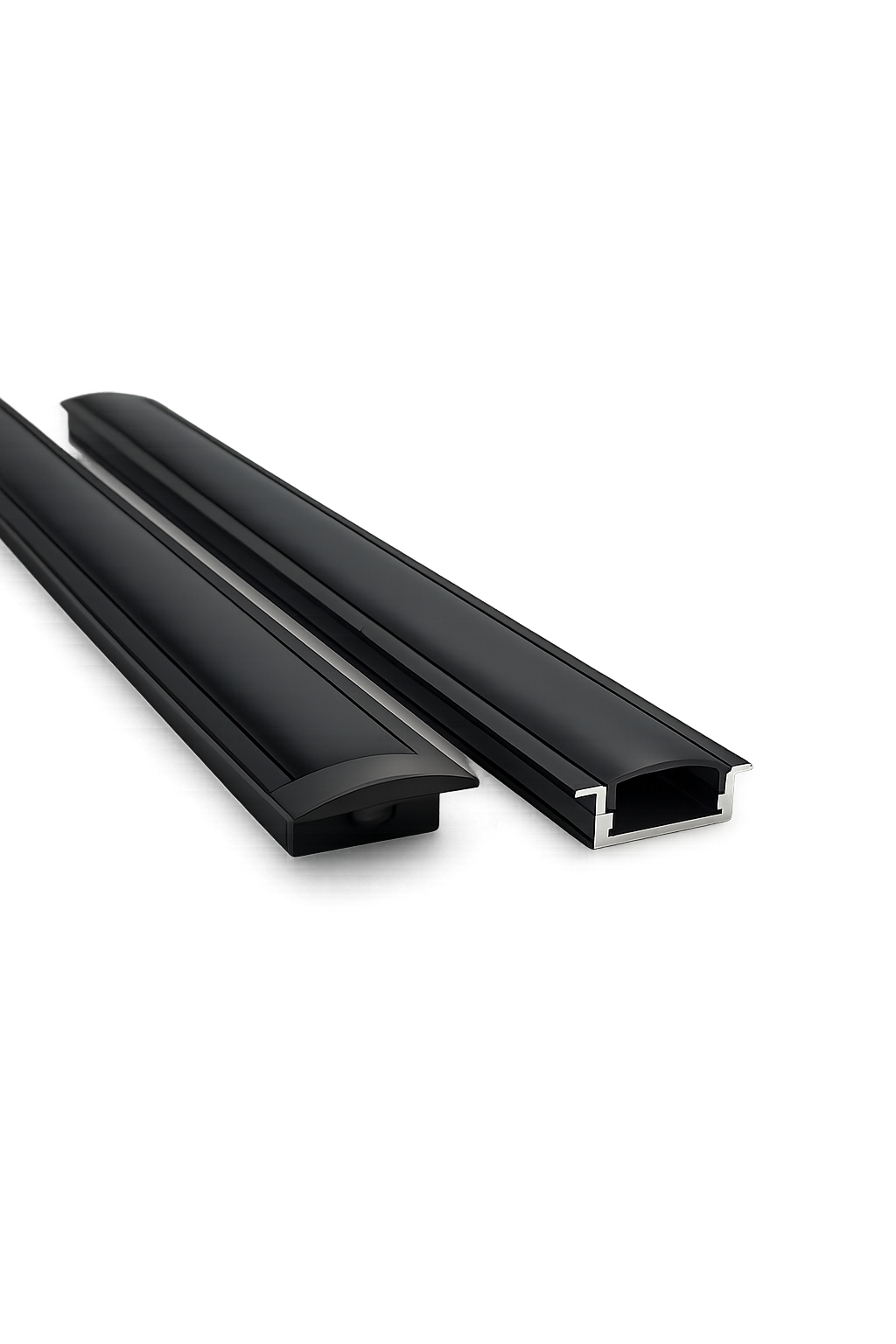 NP 1708A Sort Aluprofil LED-Strip 23x7mm 2M