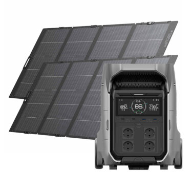 EcoFlow Delta Pro 3 kraftstasjon + 2x400W solcellepanel