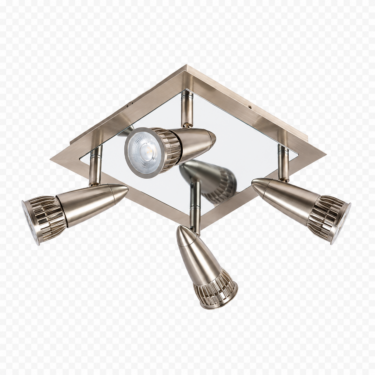 R-Line Bris Firkantet Taklampe 4x6W GU10 WD Børstet Stål