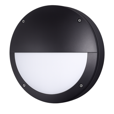 R-Line Madrid Vegglampe Ute 15W 3000K IP65 Sort