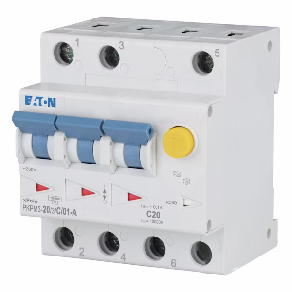 Eaton Jordfeilautomat 20A 3P C-kar 100mA Type A