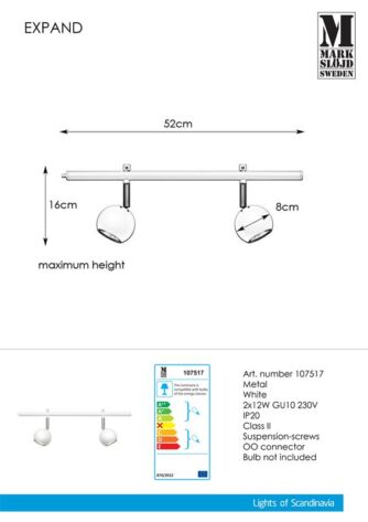 EXPAND-Spot-2L-50cm-Gu10-Round-White-3