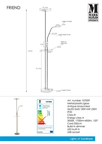 FRIEND-Uplight-2L-LED-Antique-Brass-USB-3