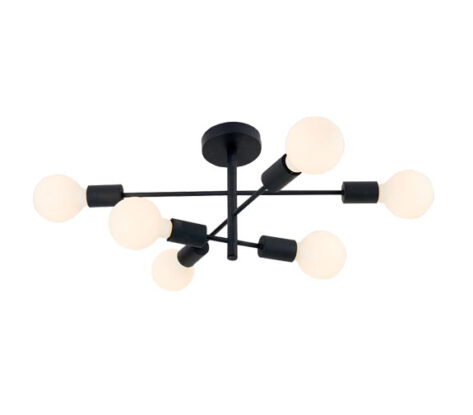 Cross Taklampe 6-Lys E27 Sort
