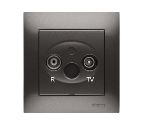 Simon Kontakt R-TV fordeleruttak antracit