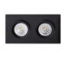 NP Zorro X2 LED Downlight Firkant WarmDim 18W 360 Tilt IP44 Sort
