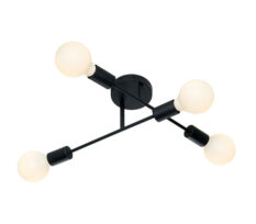 Cross Taklampe/Vegglampe 4-Lys Sort