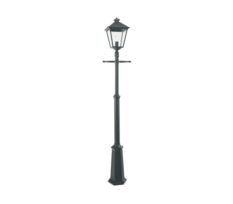 London 491 Lyktestolpe m/1 Lyktehode Høyde 191-279 cm Sort