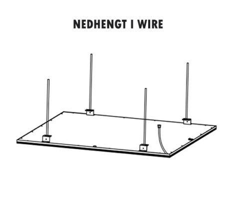 nedhengt-i-wire-led-panel-montering