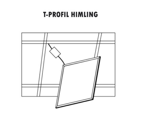 T-profil-himling-led-panel-montering