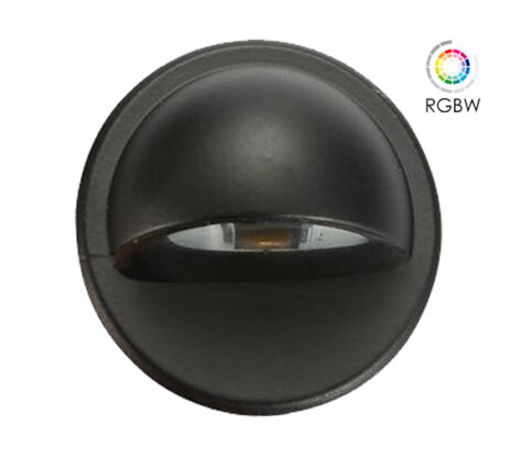 NP B106D LED Trappelys Rund 0.4W RGBW IP65 Sort