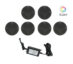 NP LED Trappelys Komplett Sett 6x0.75W RGBW IP67 Sort Dimbar