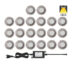 NP Terrassebelysning A2 30 X 0.5W Varmhvit IP67 Dimbar