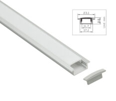 Knight 12 Lav Aluprofil Innfelt/utenpåliggende 1m