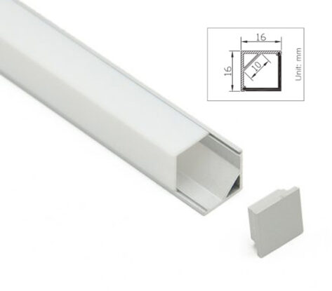 Maxi 4K 12 Led Aluprofil Hjørne 1M