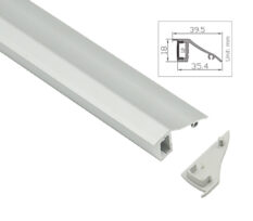 Lea 12 Aluprofil 2m Utenpåliggende montering