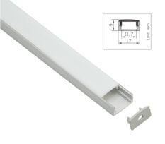 Prima 12 Aluprofil 12mm utenpåliggende 1M