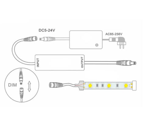 mottakere-enkeltfarget-sort-led-nordic-strips