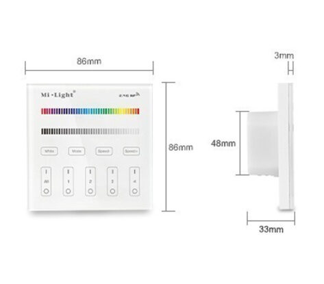 Touch panel rgb rgbw nordic led 3