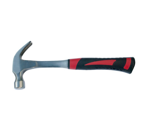 Snekkerhammer i helsmidd stål med gummiert håndtak 454g (16oz).