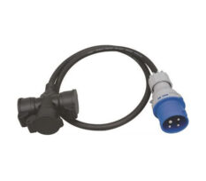 Overgang 316-9 til 3xSchuko 1,5M IP44