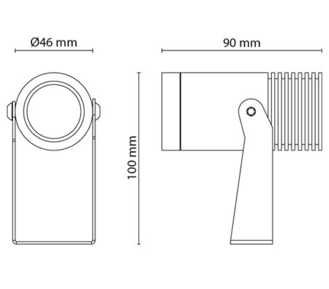 Hovden Grafitt Mini 550lm 3000K Ra80 Faseavsnitt 2