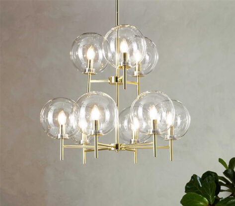 CROWN Pendant 9L Brass Clear 3