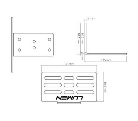 Lumen V4 universal skiltbrakett 2