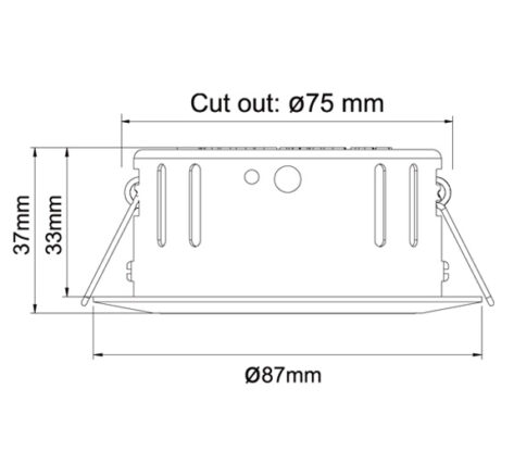 NP Ultraslim LED Downlight Warmdim 5W Isolasjon 9