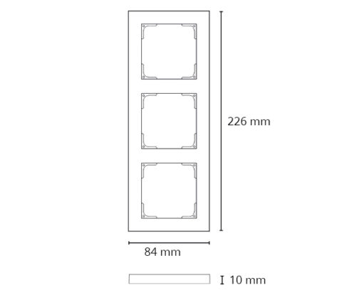 SG Ramme Hvit 3-hull 2