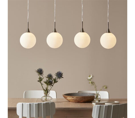 Quattro XL Taklampe 4L Stal Hvit 2