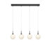 Quattro XL Taklampe 4L Sort Hvit 1