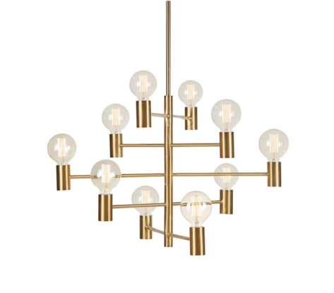 Markslöjd Paris pendel 10L Mørk Messing