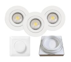 Komplett Nova 4W WarmDim LED Downlightpakke Hvit 4 pk