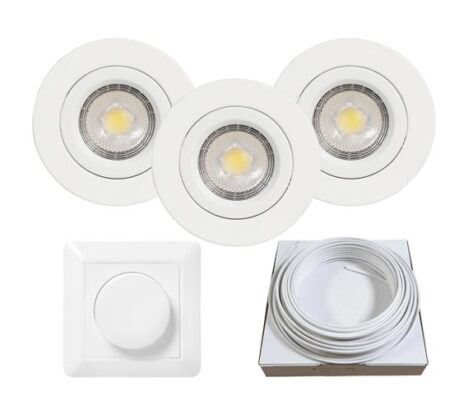 Komplett Nova 4W WarmDim LED Downlightpakke Hvit 4 pk