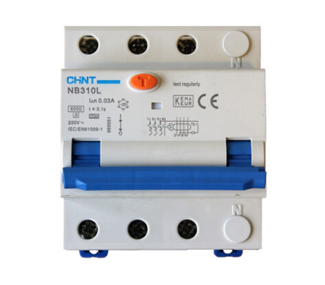 Jordfeilautomat 3 Pol 32A C-KAR 30 mA 6kA 4mod IT/TT 230V