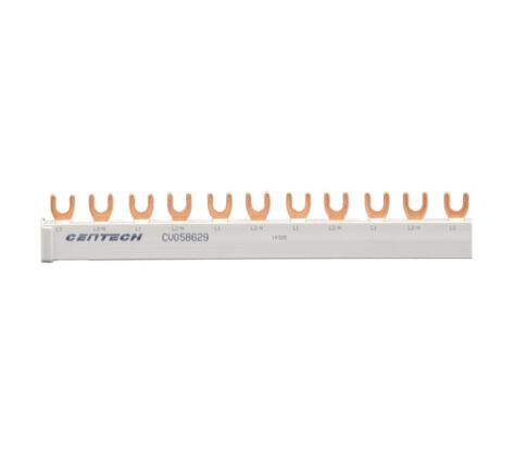 Kappet skinne 2P for 1+N 2Pol/2mod 10 kurser 16mm² CV058629