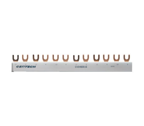 Kappet skinne 4P for 1+N 2Pol/2mod ford. skap 12 kurser 16mm² CV046916
