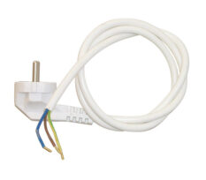 Nettkabel 3G1.0mm² jordet støpsel 3m – Hvit – Malmbergs
