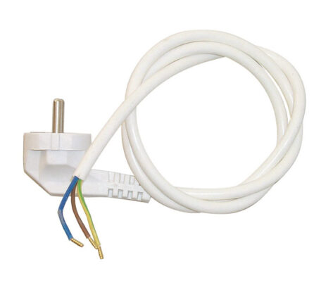 Nettkabel 3G1.0mm² jordet støpsel 3m – Hvit – Malmbergs