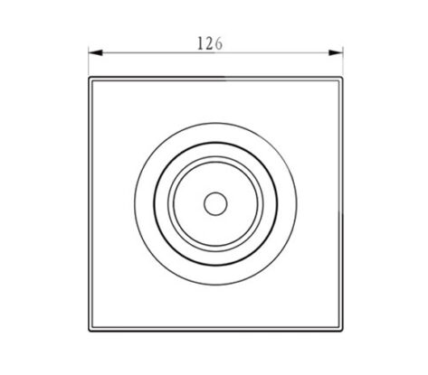 Firkant Downlight 9W WarmDim matt