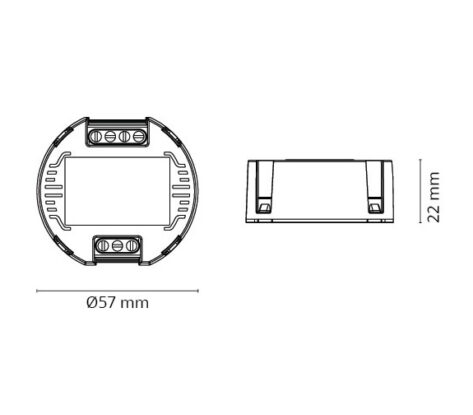 Nano Hvit Driver 9W 350mA 1-10V Push Dim 2