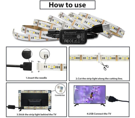 Gledopto RGB LED Strips Zigbee 2M 2