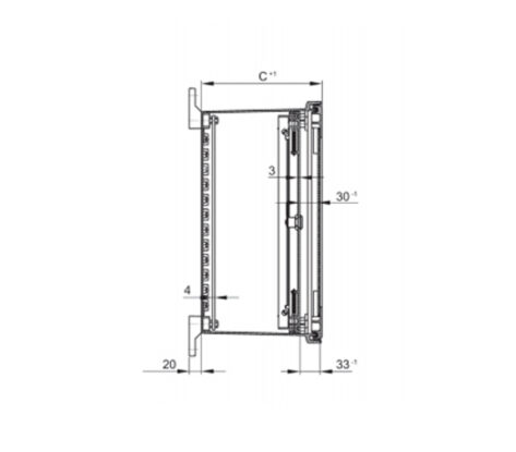 Veggskap polyester IP66 600 400 230 u mont plate 3