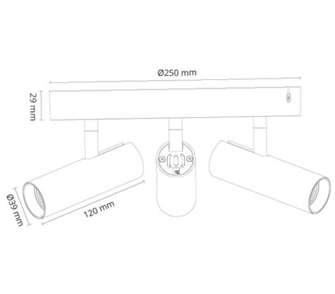 Tube Micro Trio Hvit DimToWarm 3-Lys 3x6W Dimbar 2