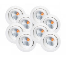SG Junistar Eco Isosafe Hvit 6W DimToWarm 8-Pack